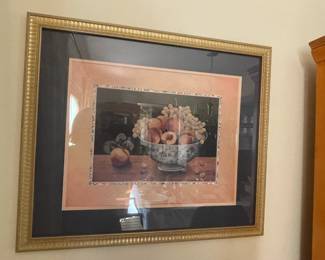 Still life with bowl of fruit.