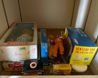 Packaged toys and games.