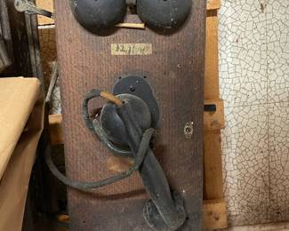 Vintage wooden phone.