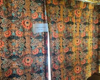 Nice set of handmade draperies (with hardware).