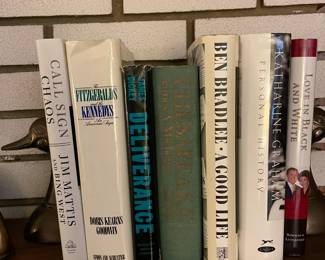 Books autographed by authors.