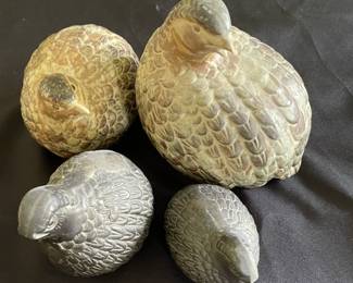 Ceramic quails.