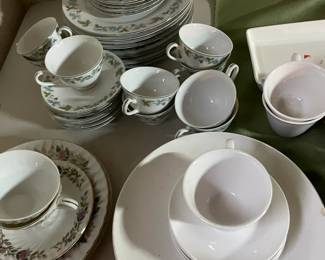 Multiple sets of china.