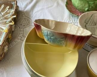 Vintage serving pieces.