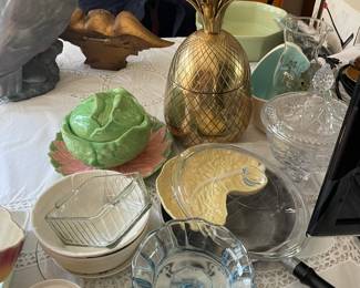 Vintage serving pieces.
