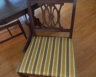 Set of striped chairs.