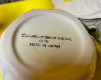 Vintage 70’s Neil The Frog Ceramic Cream and sugar.