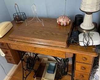 Vintage Singer sewing machine.