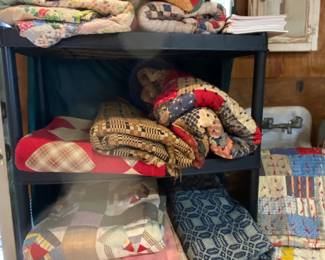 a nice collection of antique Texas quilts and coverlets