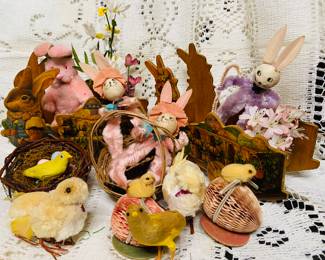 sweet velvety vintage Easter items