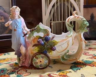 nymph and dragon porcelain planter/vase