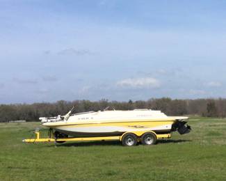 2005 Stardeck Inboard Fish & Ski with live wells, trolling motor and canopy. 20’ in length with nice deck on back. 