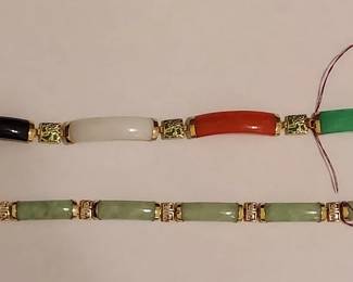 14k Gold Jade Bracelets