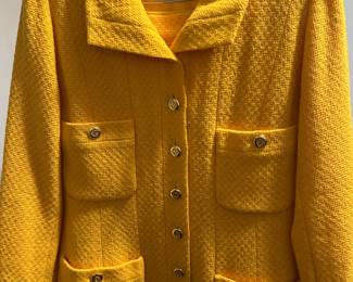Chanel Yellow Tweed Skirt Suit