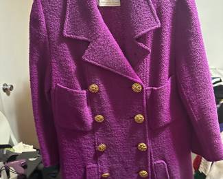 Chanel Purple Boucle Coat (Fading)
