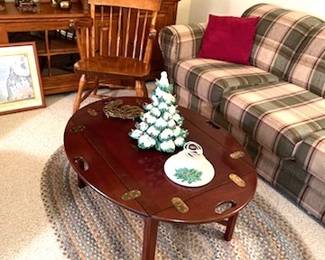 Vintage Christmas Tree; Hook Rug