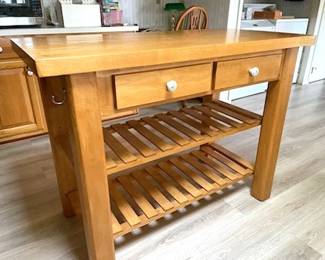 Kitchen Wooden Work Island/ Table