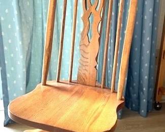 Pine Swivel Desk Chair