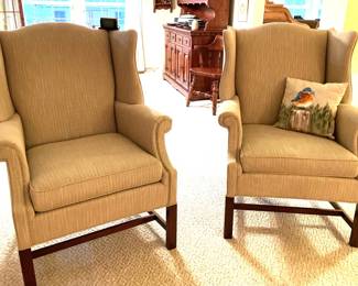 Chippendale Wing Chairs by Hickory