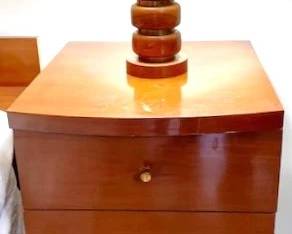 MCM Harmony House 1950's   Pair of Side Tables and Lamps