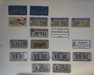 Numerous license plates
