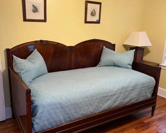 Twin beds, currently arranged as daybed. Frames only, mattress not included.