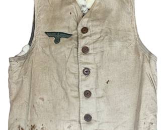 German Nazi WWII Fur Lined Field Vest