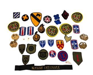 Assorted U.S., Netherlands, France Military Replica Patches
