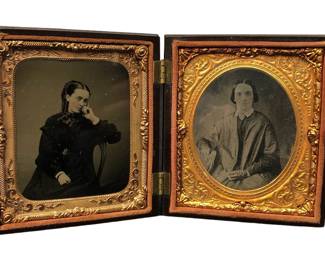 Sixth Plate Daguerreotype of Women's Portraits