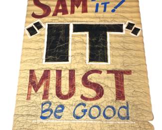 Antique Uncle Sam War Bonds Advertisement Flag