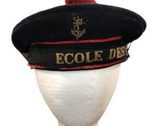 Vintage French Naval Military Cap