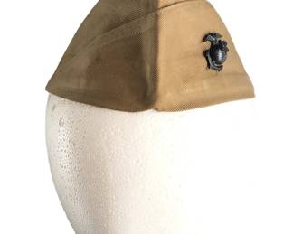 WWII USMC Tan Overseas Cap