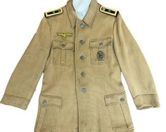 WWII Kriegsmarine Coastal Artillery Corduroy Officer Jacket