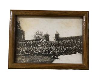 Pre-WWI American Flag and Soldiers Photograph