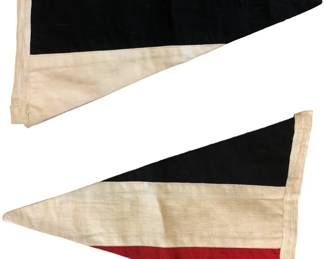 Two Nazi Command Vehicle Flag Pennants