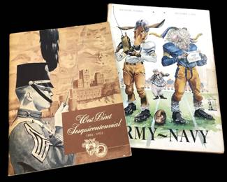 Original West Point Anniversary Pamphlet, Army v. Navy Football Game Book, Autographed