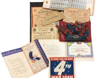 WWII War Ration Books, Tokens, & Stamps