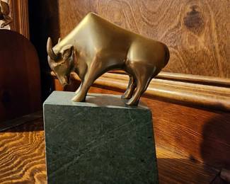 The Bull and Bear Brass Bookends