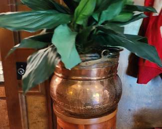 Vintage Copper Pot with Brass Handle