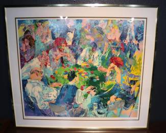 LeRoy Neiman's Stud Poker - Limited Edition Serigraph #227/300, Signed - Vibrant Expressionist Artwork
