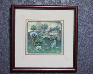 Le Livre De La Chasse (The Book Of The Hunt) 1405-1410 - Guard Dogs For The Chickens - Illuminated Manuscript 