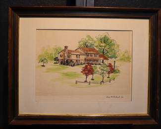 Vintage "Irene McFarland '69" Original Landscape Watercolor Painting - Framed Collectible Art