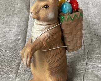 Marolin Germany Bunny candy container - glass eyes