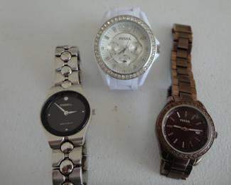 Fossil Womens Resin Watch/Stainless Arkitekt Women's watch/Brown Crystals Ladies Watch