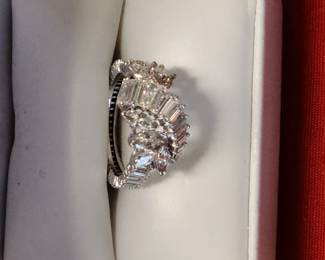 Gorgeous 14K White Gold eternity ring with over 2ct total weight of Diamonds 
