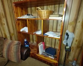 Hand made cedar shelving unit....must be seen to be appreciated