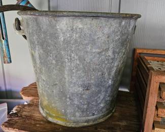 large rustic bucket