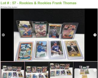 Lot # : 57 - Rookies & Rookies Frank Thomas
All in Sleeves - Frank Thomas, Ken Griffey, Jr and more .