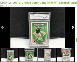 Lot # : 2 - ASTG Graded Derek Jeter 8NM-MT Baseball Card
1993 Topps #98 Derek Jeter , slab is clean, 1992 Draft Pick.