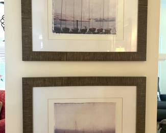Signed Artwork Harbor Scenes